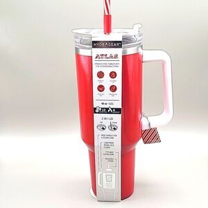 HYDRAGEAR Red Glitter Stainless Steel 40 oz Tumbler, NWOT